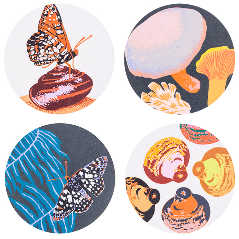 Mushroom Coaster Sets KateBlairstone 1024x10242x